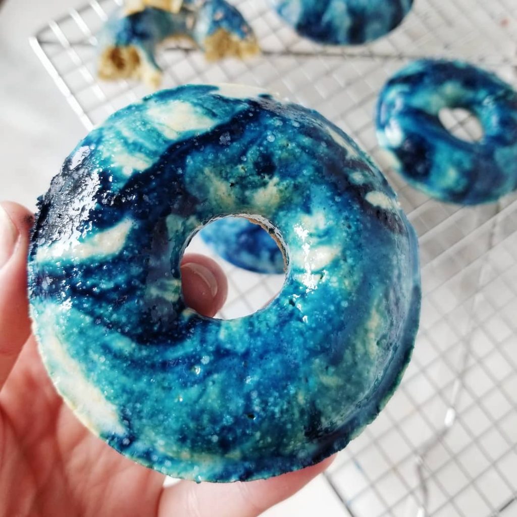 blue galaxy donuts