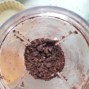 cacao crust in the blender 