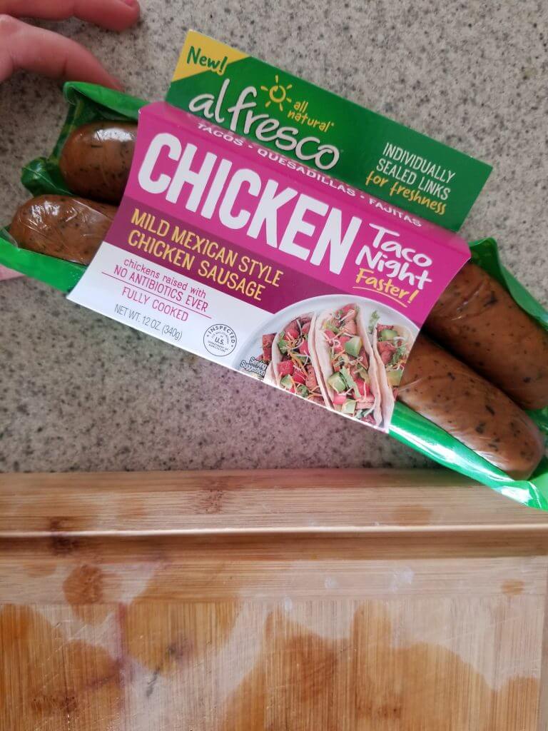 package of chicken sausage 