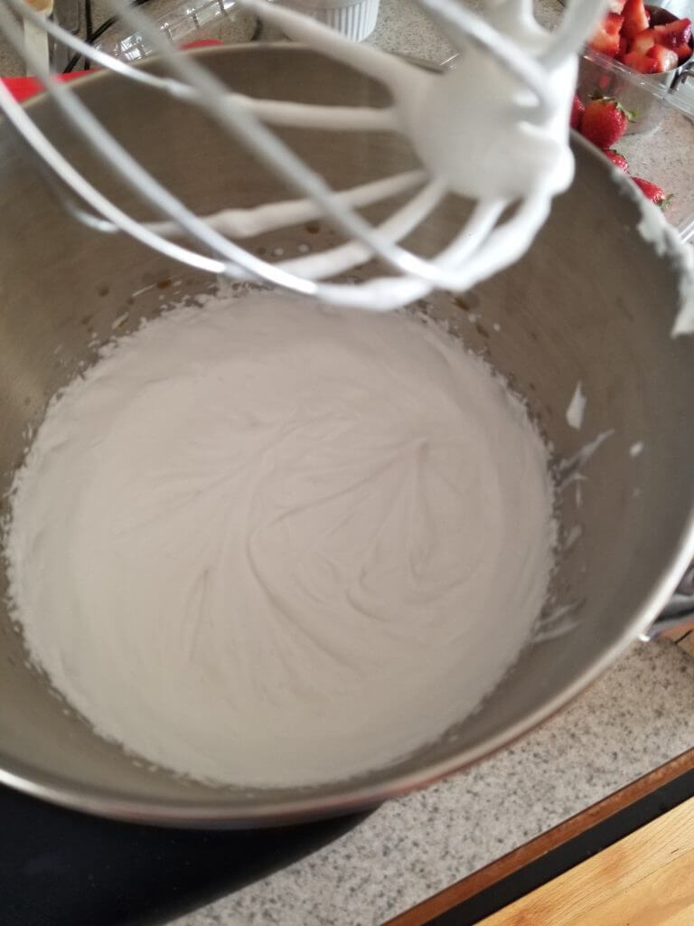 coconut whipped cream in a standing mixer