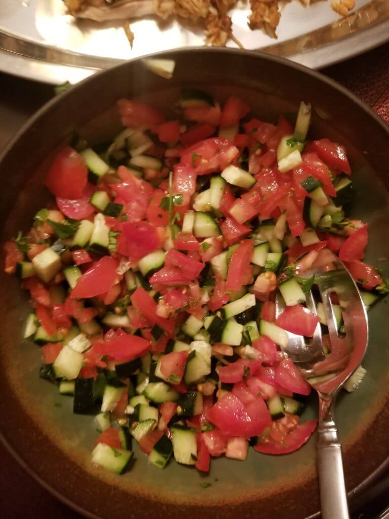 tomato cucumber parley side salad