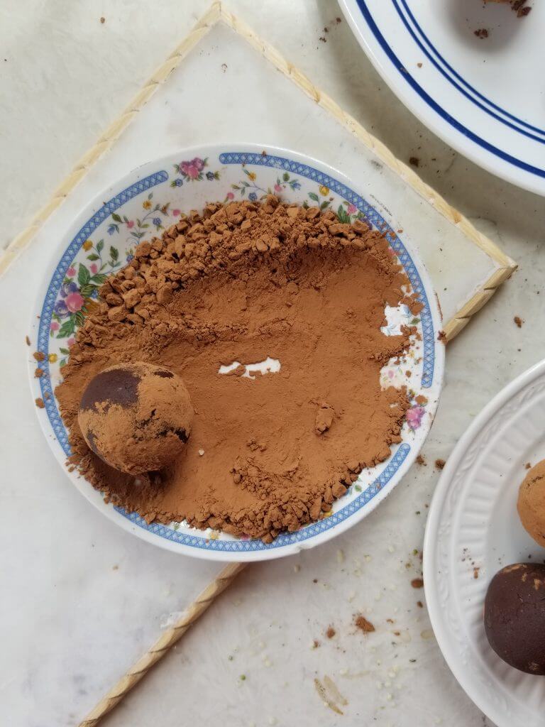 almond pulp brownie bites