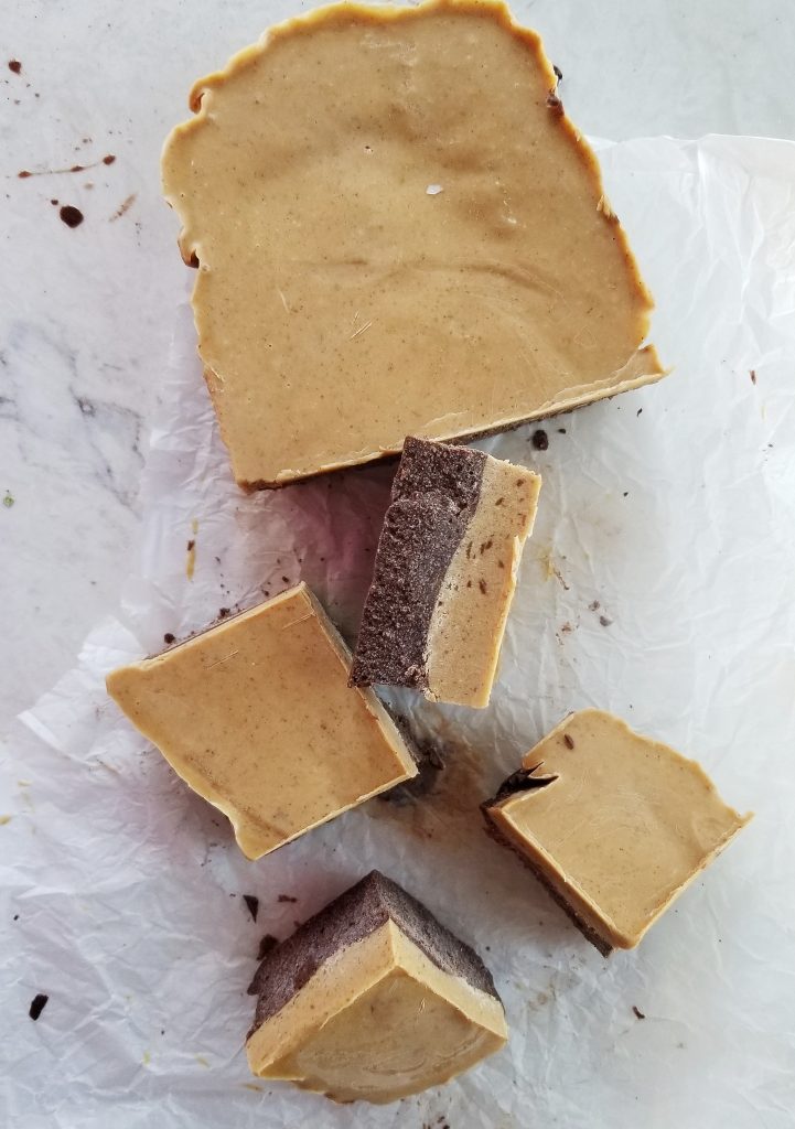 healthy chocolate peanut butter freezer fudge