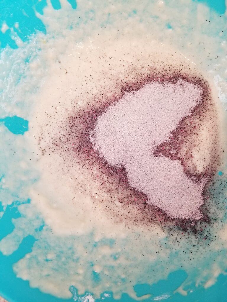 purple pancake batter